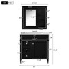 SeaCamel 30" Single Sink Bathroom Vanity - Modern Storage Cabinet with 2 Drawers & Tip-out Drawer - 3 of 4