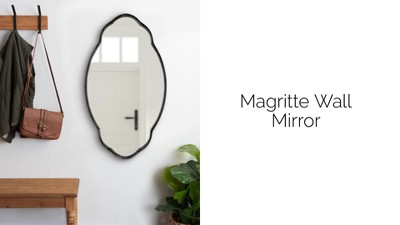 30" Gold Oval Scalloped Vanity Wall Mirror