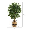 Nearly Natural 5.5-ft Palace Ficus Artificial Tree in Handmade Natural Cotton Planter - 2 of 3