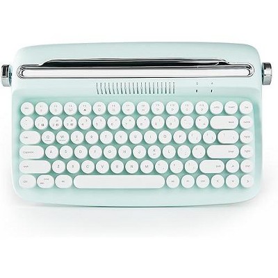 YUNZII ACTTO B303 Typewriter Keyboard, Bluetooth Connection, Cute Retro Aesthetic Design with Integrated Stand (B303, Green)