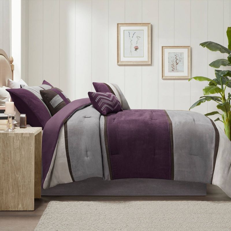 Overland Faux Suede Comforter Set, 4 of 14