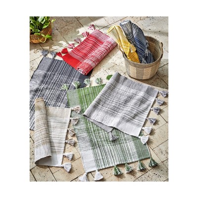 tag Tag Tassel Plaid Rugs Doormat 36L x24W inches