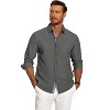 COOFANDY Mens Casual Button Down Shirt Untucked Long Sleeve Stretch Denim Dress Shirt - 3 of 4