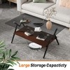 Rectangle Coffee Table, with Tempered Glass top, Metal Legs and MDF Shelf, Modern Table for Living Room - 4 of 4