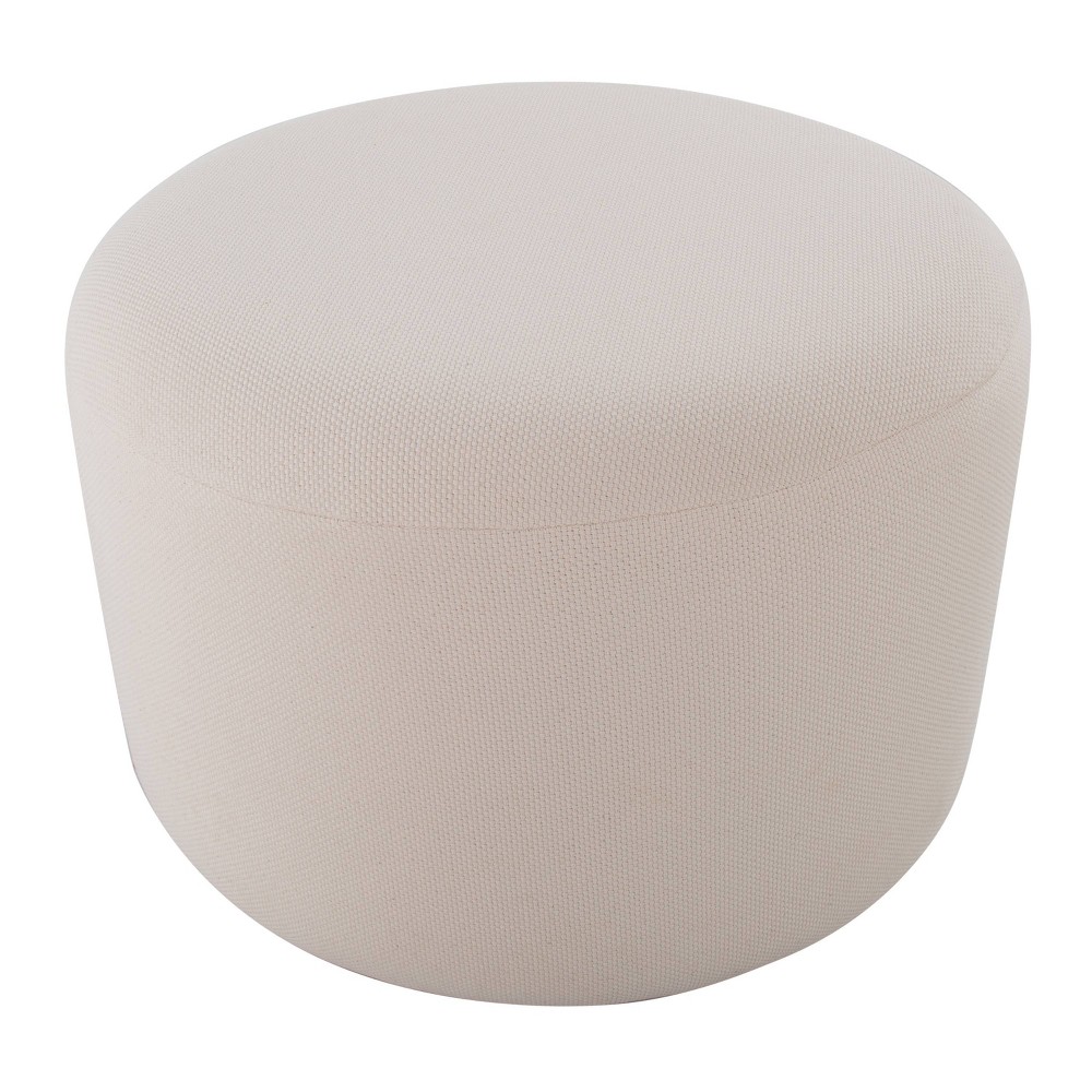 Photos - Pouffe / Bench Large Round Pouf Knitted Beige - LumiSource