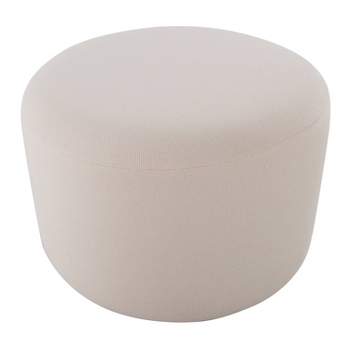 Large Round Pouf Knitted Beige - LumiSource