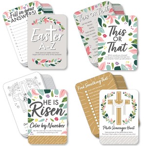 Big Dot of Happiness Religious Easter - 4 Christian Holiday Party Games - 10 Cards Each - Gamerific Bundle - 1 of 4