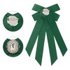 INSPIRE CHIC Women's Solid Color Pre-tied Bowknot Pin Brooch Bow Ties with Big Rhinestones - 3 of 4