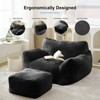 Mjkone Bean Bag Chair, Big Beanbag Chair with Ottoman - 4 of 4