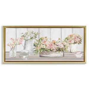 Stupell Industries Farm Table Bouquet Still Life, 31" x 14" - 1 of 4