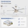 Airsurfer 48-inch Wood 5-Blade Crystal Fandelier Ceiling Fan with Remote and Light - 4 of 4