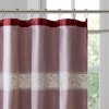 PAGED 72x72 Inch Shower Curtain Elegant Shower Curtain with Floral Patterns and Colorblocking for Bathroom, Machine Washable - 2 of 4