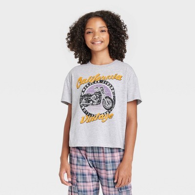 Girls' Boxy Cropped Graphic T-Shirt - art class™