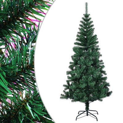 VidaXL Artificial Christmas Tree with Iridescent Tips Green 8 ft PVC