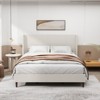 KWPZQEB Platform Bed Frame with High Upholstered Headboard and Wooden Slats Support, Linen Cloth, No Box Spring Needed, Easy Assembly - 2 of 4