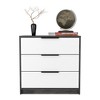 27'' H Wood dressers with Three Drawers, Superior Top, Spacious Top Surface, and Modern Design - 3 of 4