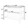 LunaLulinlk Solid Wood Rustic 45" Stationary Kitchen Island with 2 Open Shelves for Small Places,Walnut+Cream White - 3 of 4