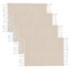 Saro Lifestyle Tasseled Cotton And Jute Placemats (Set of 4), 14"x20", Beige - 3 of 4