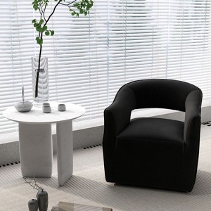 SEYNAR Modern Glam Velvet 360 Degree Swivel Open-Back Accent Armchair - 1 of 4