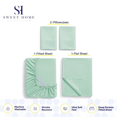 Mint Twin XL Deep Pocket Microfiber Sheet Set