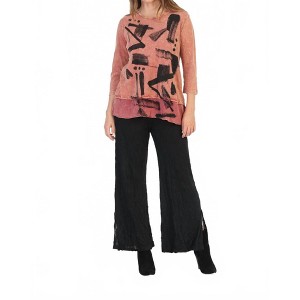Women's Journal Mineral Washed Cotton Georgette Contrast Top - Jess & Jane - 1 of 1