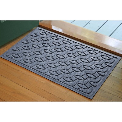Eco-Friendly Blue WaterHog 25'' Outdoor Mat with Water Dam Border