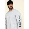 Carhartt Men's Loose Fit Heavyweight Long Sleeve Logo Graphic Work T-Shirt - K231-CHR - 4 of 4