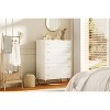 Nasitip 5-Drawer White Dresser, 44" Tall Rustic Chest of Drawers with Bar Handles, Vintage Storage Organizer for Bedroom or Hallway - 4 of 4