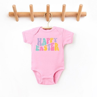 The Juniper Shop Happy Easter Wavy Colorful Baby Bodysuit