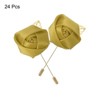 Unique Bargains Wedding Ceremony Anniversary Groom Silk Metal Rose Boutonnieres 24 Pcs - 3 of 3