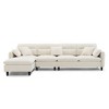 Modern L-Shaped Convertible Sofa: 5-Seat Cloud Chenille Couch with Ottoman, Reversible Design, Free Pillows - Perfect for Living Room & Apartment - 3 of 4