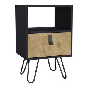 NicBex Nightstand with Storage Drawer and Open Shelf for Bedroom,Living Room,Modern Bedside Table with Wood Legs,Easy Assembly - 1 of 4