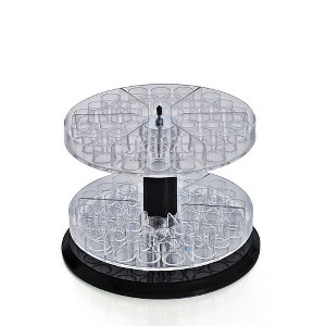 Azar Displays Two Tier Revolving Display 8"H x 11"Dia. - round slot 1"dia - 1 of 4