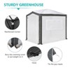 EAGLE PEAK 8'x6' Portable Walk in Greenhouse with Polyester Reinforced Corners, Gray/White - 4 of 4