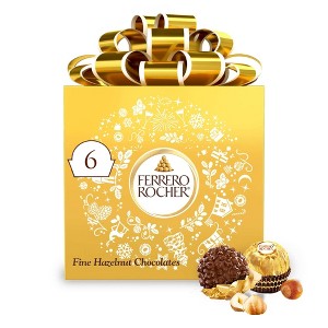 Ferrero Rocher Christmas Chocolate Gift Box - 2.6oz/6ct - 1 of 4