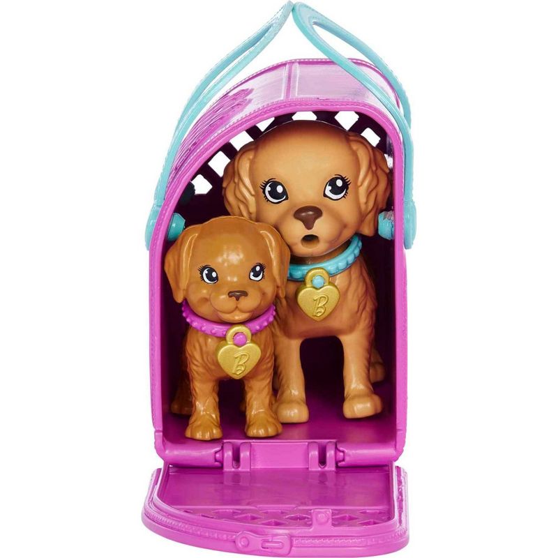 Barbie Pup Adoption Playset and Doll with Black Hair, 2 Puppies and Color-Change, 6 of 8