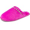 Jessica Simpson Women's Indoor/Outdoor Plush Bejeweled Slip-On Scuff Slippers - 2 of 4