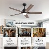 Siljoy 52 Inch Ceiling Fans with Lights and Remote Control for Bedroom, Modern Black Ceiling Fan with Quiet Reversible DC Motor, 3CCT, Dimmable - 3 of 4
