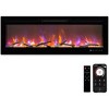 50" Voice-Activated Smart Electric Fireplace – Wall-Mounted, 12 Flame Colors, Ultra-Thin 3.9", Remote/Safety Timer, 38dB Quiet for Living/Bedroom - 2 of 4