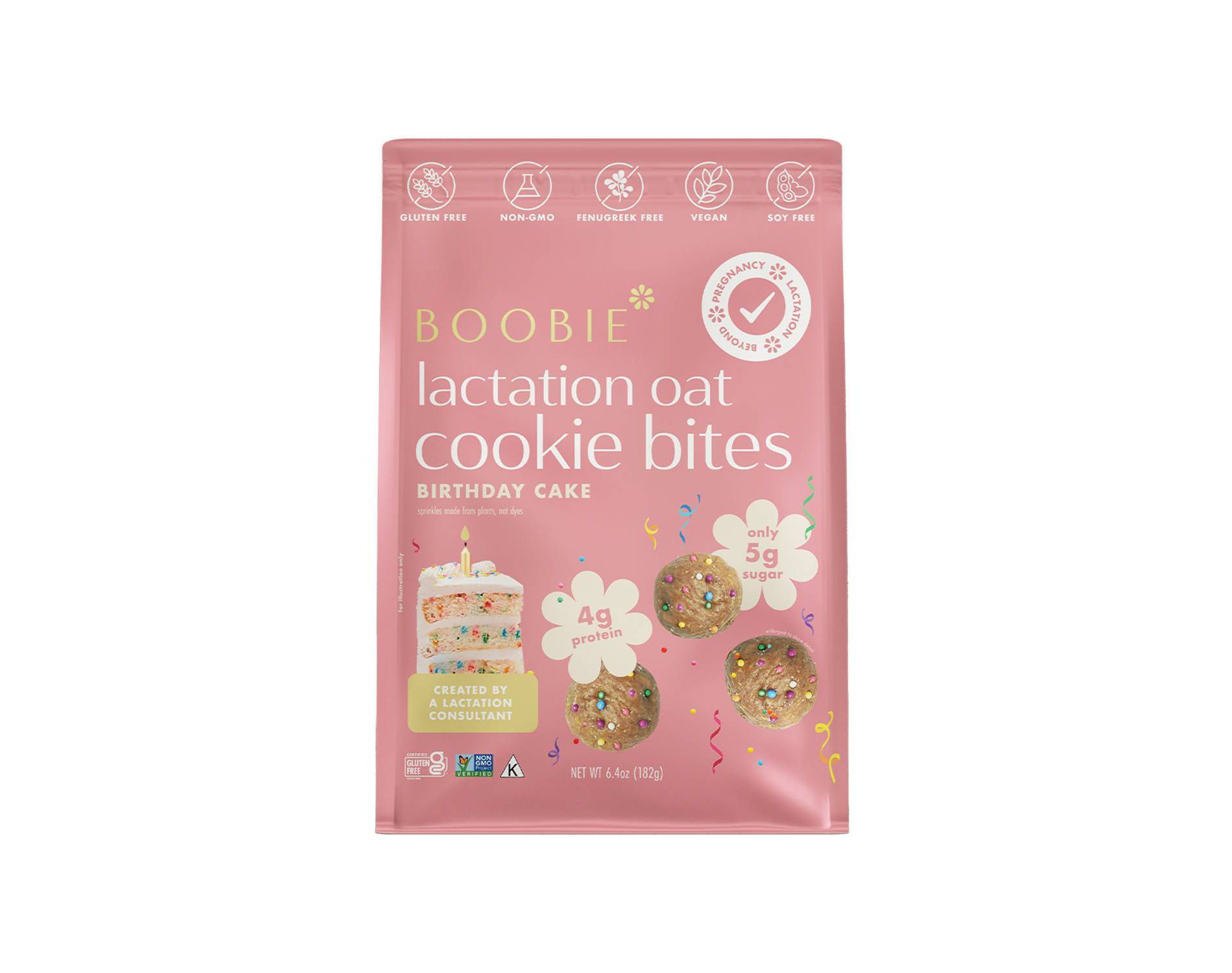 Boobie Lactation Oats Cookie Bites - Birthday Cake - 6.4oz