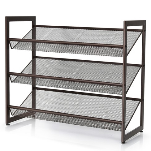 Graphite 4-Tier Expandable Shoe Rack