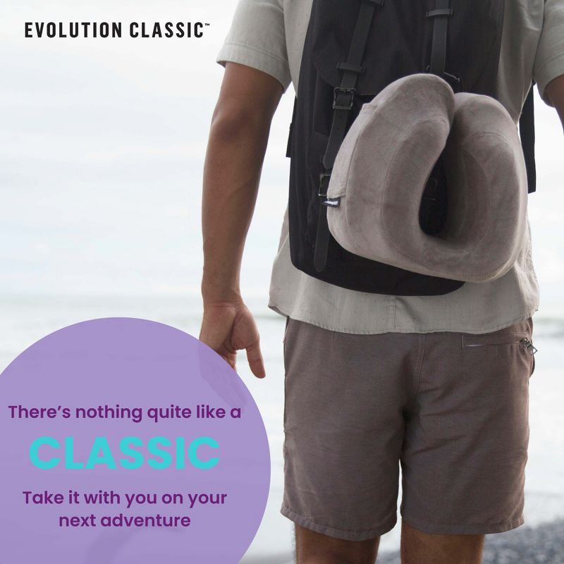 Cabeau Evolution Classic Memory Foam Travel Neck Pillow, Adjustable, One Size, 6 of 9