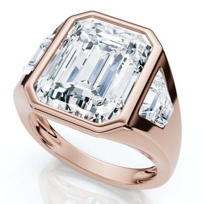 Pompeii3 Certified Men's 7Ct Anniversary Pinky Ring 14k Gold or Platinum Lab Created