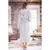 ADR Plush Fleece Women's Robe, Long Hooded Women's Bathrobe, Soft Cozy Women's Bath Robe & Plus Sizes - 3 of 4