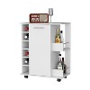 Gulches Elegant Bar Cart with Casters and Wine Rack - 2 of 4