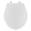Caswell Never Loosens Round Plastic Toilet Seat with Slow Close Hinge White - Mayfair by Bemis - image 2 of 4
