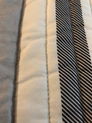 Curtis Stripe Quilt Set White/gray - Truly Soft : Target