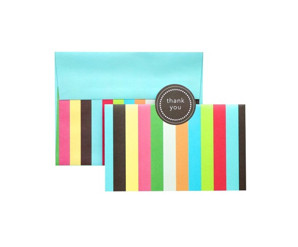 Rainbow Die-Cut Thank You Cards with Envelopes (24ct)