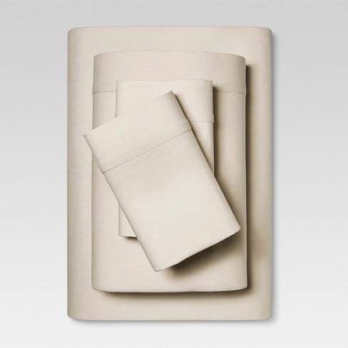 Linen Blend Sheet Set (Queen) Natural - Threshold™ : Target