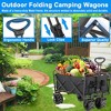 Musment Collapsible Foldable Wagon Cart, 350lbs Large Capacity Folding Wagon Cart with All-Terrain Wheels,Utility with Brakes for Grocery, Garden - 3 of 4